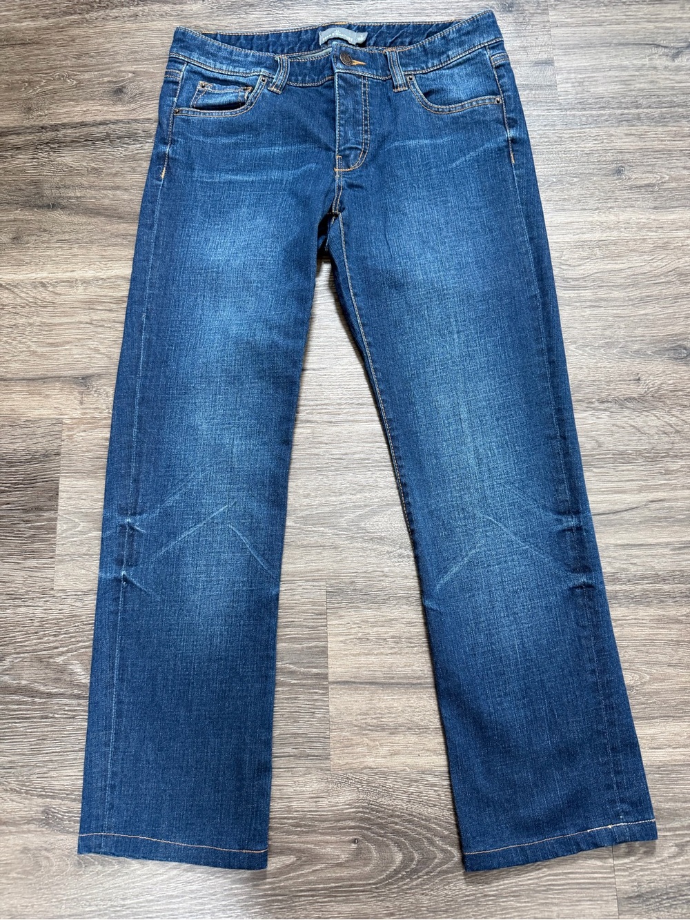 L.L. Bean Signature Women's Dark Wash Bootcut Jeans Size 6 Cotton Stretch